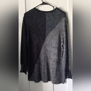 Nic + Zoe Color-Block Tunic Sweater NWT Petite Large Blue/gray